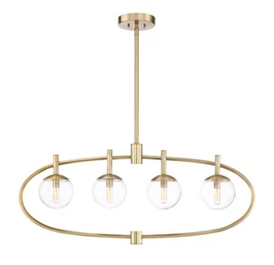 Craftmade 45574 Brass Piltz 4-Light 40"W Linear Chandelier - Picture 1 of 1