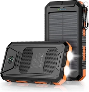 Power Bank,Solar Charger,36800mAh 5V3.1A QC 3.0 Dual 2 USB Port Orange - Picture 1 of 7
