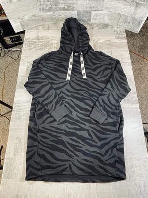 Sudadera con capucha pulóver a rayas de tigre gris negro talla grande Ugg para mujer Foto 1 de 4