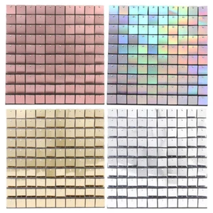 12pcs Shimmer Sequin Backdrop Wall Panels Great Events Birthday Party Backdrop - Picture 1 of 19