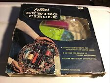 Vintage Collins Sewing Circle Plastic Spool Bobbins Storage Organizer LQQK