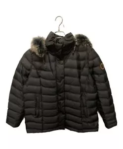 BALMAIN Women's Fox Fur Down Jacket Quilted Black France Size:XL/804 - Picture 1 of 7