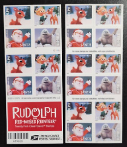 Pane of Mint US Rudolph Red-Nosed Reindeer Pane of 20  Stamps Scott# 4949b MNH