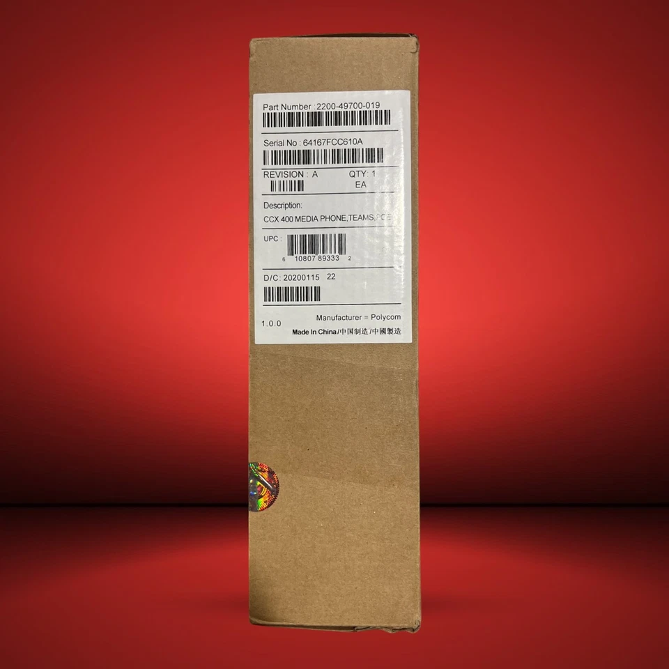 New Poly CCX 400 Teams VoIP IP Phone Gigabit PoE HD Voice 2200-49700-019 - Image 1 of 1