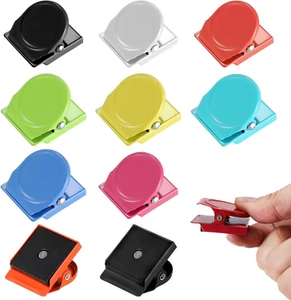 Magnetklammern 10 Stück Magnetische Clips Magnete Mit Klammer Mehrfarbig Und Neu - Bild 1 von 12