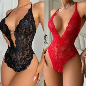 Women's Sexy Lingerie Sleepwear Babydoll Underwear Lace Dress G-String Nightwear - Picture 1 of 72