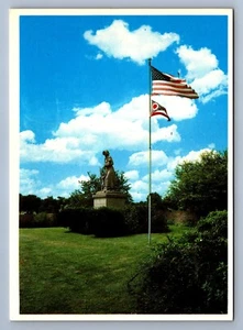 Postcard Vtg Ohio Madonna Of The Trail Landmark Springfield 4x6 - Picture 1 of 2
