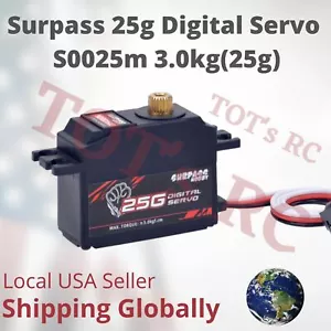 SURPASS HOBBY S0025M 25g Servo Metallo TREX 500 1/12 RC Auto/Aereo/Barca/Robot - Foto 1 di 10