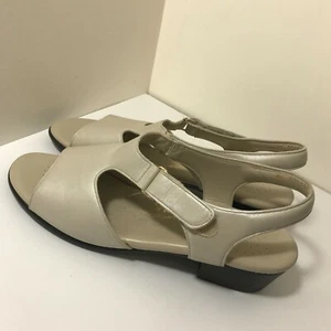 SAS Tripad Comfort Women Tan Leather Sandals Size 9 Low Heel - Picture 1 of 7
