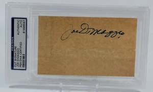 VINTAGE JOE DIMAGGIO SIGNED CUT AUTOGRAPH PSA DNA COA SLABBED YANKEES HOF - Picture 1 of 2