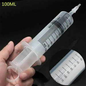 100ML Plastic Large Syringe Measuring Nutrient Sterile Reusable Kitchen Tofa - Picture 1 of 10