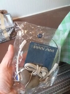Original Vintage PAN AM Airlines Headset Kopfhörer mit hellblauem Logo - Bild 1 von 14