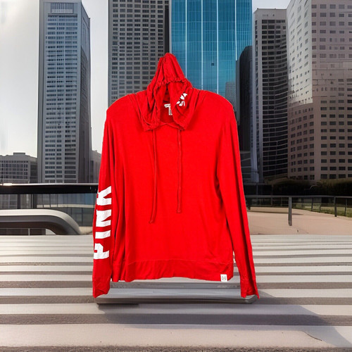 UNDERCOVER Felpa con cappuccio rosa Victoria's Secret donna pullover rosso miscela modale super morbida