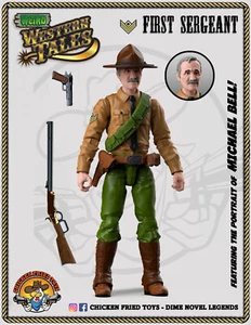 Figura de acción Dime Novel Legends escala 1:18 (4") viejo oeste primer sargento - Imagen 1 de 2