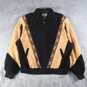 Vintage Scully Men's Suede Leather Jacket Coat Black & Tan Southwestern Size 2XL - Picture 1 of 16