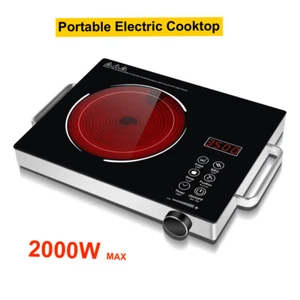 2000W Portable Commercial Electric Cooktop Single Burner Hot Pot Stove Cooker - Picture 1 of 11