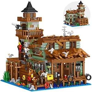 Fishing Village Store House Mini Bricks Building Kit, Ideas Creative 1881 Pieces - Picture 1 of 13