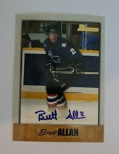 1998-99 Bowman Brett Allan Swift Current Broncos Tampa Bay Lightning - Auto Blue