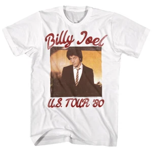 Camiseta para hombre Billy Joel US Tour 80 música rock suave gira de conciertos merchandising - Imagen 1 de 5