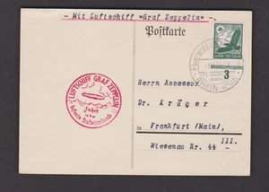 Karte DR EF Mi.535 mit Luftschiff Zeppelin LZ130 zur Sudetenlandfahrt 1938 - Bild 1 von 1