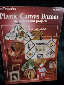 Plastic Canvas Bazaar 16 Needlepoint Projects Booklet Needleworks 1981 - Picture 1 of 6