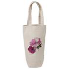 'Pink Anemone' Cotton Wine Bottle Gift / Travel Bag (BL00015944)