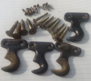 Antique Singer Treadle Sewing Machine Base brackets+screws (store loc n55G p3) - Picture 1 of 2