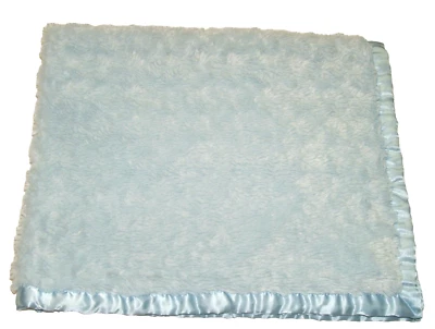 Manta de bebé George Blue Swirl borde satinado KMart 30" X 36" Foto 1 de 2