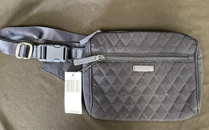 Vera Bradley Navy Belt Bag Adjustable Strap 2 Zipper Pockets - Picture 1 of 7