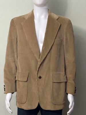 Casaco esportivo John Weitz 100% seda bege teia 2 botões ventilação única - Imagem 1 de 4