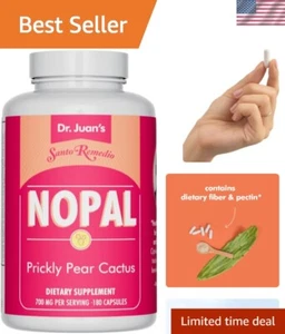 Doctor-Formulated Nopal Cactus Supplement - 700 mg, 180 Easy-to-Swallow Capsules - Picture 1 of 10