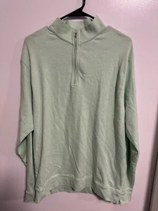 Peter Millar Crown Comfort 1/4 Zip Pullover Light Green Large - Imagen 1 de 5
