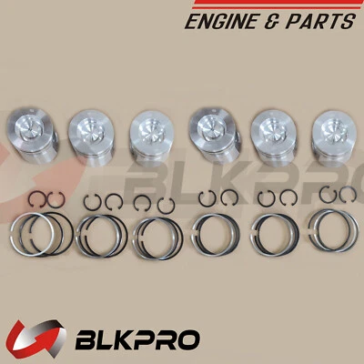 6* Pistons +  Ring Set For Dodge Ram 5.9L Cummins 24V 98-02 VP44 STD 3804948 - Image 1 of 4