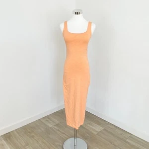 Kookai Dress Womens AU 8 FR 36 Papaya Marle Sascha Midi Sleeveless Bodycon New - Picture 1 of 11