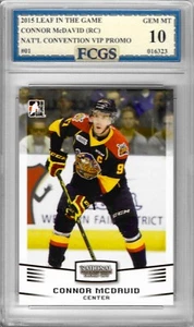 2015 Leaf National Convention Connor McDavid RC #01 Promo Graded FCGS 10 GEM MT - Picture 1 of 2