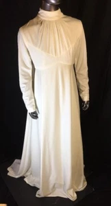 Vestido de novia Bianchi Boutiques Boston/NY MARFIL de los años 60 talla 0 - Imagen 1 de 12