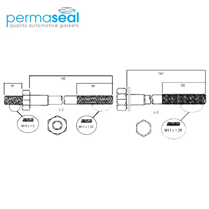 Head Bolt Set FOR Holden Astra LD Camira Nissan Pulsar N13 16LF 18LE 18LF 20JD - Image 1 of 1