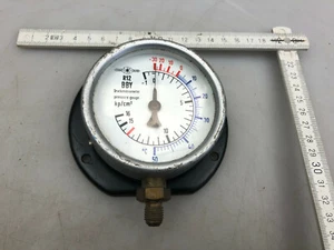 Altes Einbau Messinstrument Metall R12 BBY Druckmanometer  Kg /cm² 40er 50er /42 - Picture 1 of 9