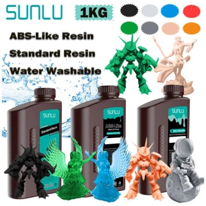 SUNLU 3D Printer Resin 1KG,Standard/ABS-Like/Standard Plus/Water Washable Resin - Picture 1 of 76