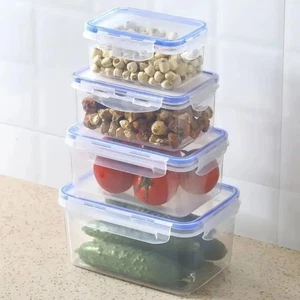 Fridge Storage Box with Lid Food Container Kitchen Organizer 1/4 Pack - Picture 1 of 11