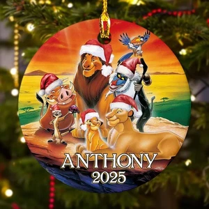 Personalizado El Rey León Hakuna Matata 2025 Árbol de Navidad Decoración Regalo Adorno - Imagen 1 de 3