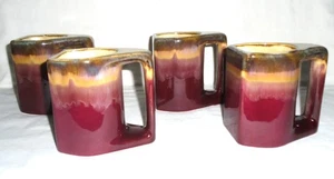 Rodolfo Padilla Stacking Drip Glaze Coffee Mugs, Set of 4 - Picture 1 of 7