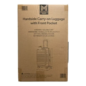 Member's Mark Hardside Carry-on Spinner Suitcase with USB (Blue) - Imagen 1 de 2