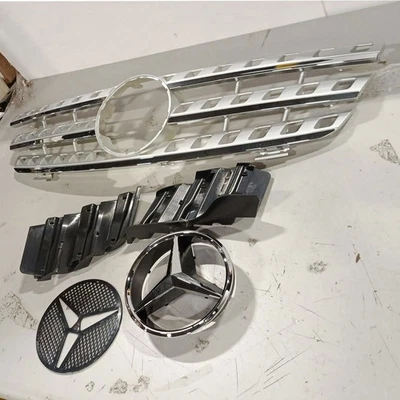 Grelha frontal com emblema para Mercedes Benz W164 ML350 ML320 ML500 2005-2008 - Imagem 1 de 3