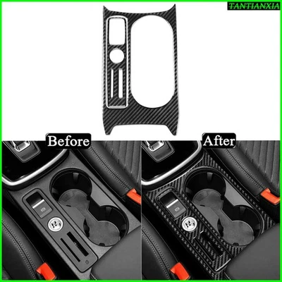 For Audi A3 S3 8Y 2021-25 Real Carbon Fiber Front Console Water Cup Panel Trim - Image 1 of 4