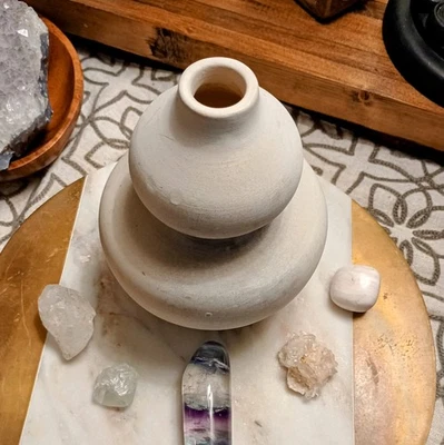 Nate Berkus Minimalist Ceramic Vase | Sculptural Modern Neutral Decor Pottery - Image 1 of 4