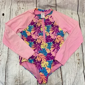 Catalina Rash Guard Tropical 1 pc Girl’s Long Sleeve UPF 50+ Size 18 - Picture 1 of 8