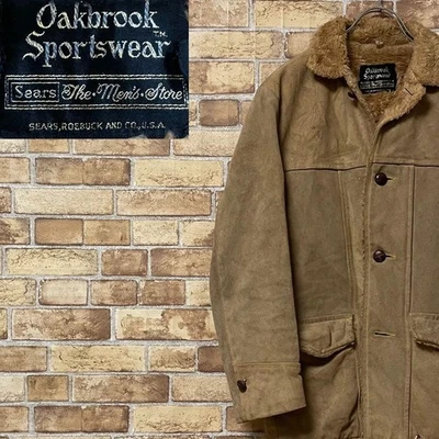 SEARS Sears Vintage Leather Jacket Suede Boa Back Camel - Image 1 of 4