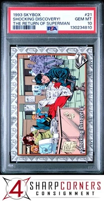 1993 SKYBOX THE RETURN OF SUPERMAN #21 SHOCKING DISCOVERY! POP 1 PSA 10 - Image 1 of 3