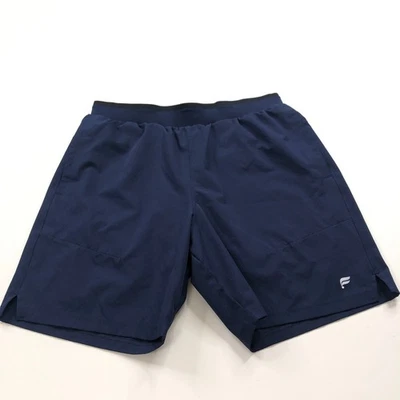 Pantalones Cortos Fabletics Medianos (Se Adapta a 30W) Compresión Forrados Cintura Elástica 7" Azul Foto 1 de 4